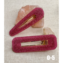 Load image into Gallery viewer, Colorful Glitter Hair Clips 2 Clips (1 Pair)