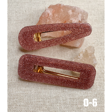 Load image into Gallery viewer, Colorful Glitter Hair Clips 2 Clips (1 Pair)