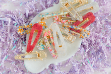 Load image into Gallery viewer, 2 Pcs Barrette Acrylic Resin Hair Clips Geometric Alligator Hair Barrettes