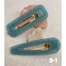 Load image into Gallery viewer, Colorful Glitter Hair Clips 2 Clips (1 Pair)