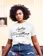 Load image into Gallery viewer, Lashes Make Everything Better Short-Sleeve Unisex T-Shirt