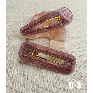 Colorful Glitter Hair Clips 2 Clips (1 Pair)