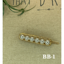 Load image into Gallery viewer, Gold and Pearl variety shape hair clips
