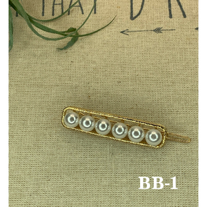 Gold and Pearl variety shape hair clips