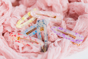 SPECKELED Hair Clips Resin Hair Barrettes Alligator Hair Clips