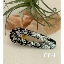 Load image into Gallery viewer, Trendy prints hair clips 2.5 inches.

