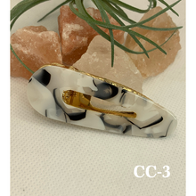 Load image into Gallery viewer, Trendy prints hair clips 2.5 inches.
