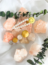 Load image into Gallery viewer, 2 piece hair clip set happy face and yellow tones hair clip
