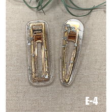 Load image into Gallery viewer, 2 Pcs Barrette Acrylic Resin Hair Clips Geometric Alligator Hair Barrettes

