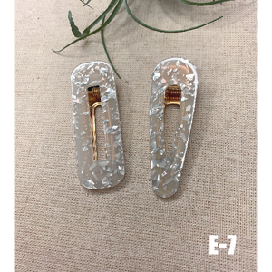 2 Pcs Barrette Acrylic Resin Hair Clips Geometric Alligator Hair Barrettes