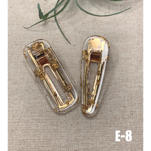 Load image into Gallery viewer, 2 Pcs Barrette Acrylic Resin Hair Clips Geometric Alligator Hair Barrettes
