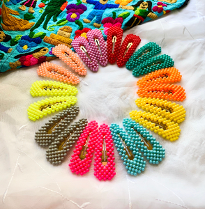 Color pop bright color bubble hair clips 2 pcs