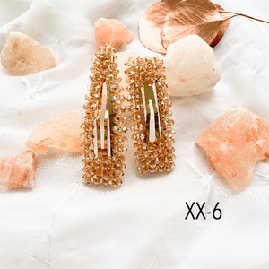 Beaded Hair Clips 2 pieces multiple colors.