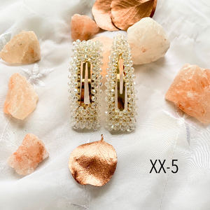 Beaded Hair Clips 2 pieces multiple colors.
