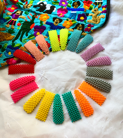 Color pop bright bubble pearl hair clips 2 pcs