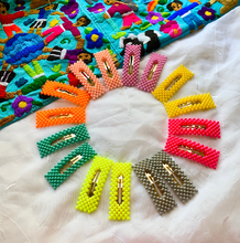 Load image into Gallery viewer, Bright color pearl inspired bubble clips 2 pcs

