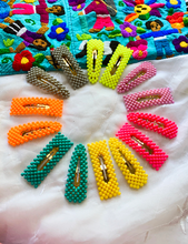 Load image into Gallery viewer, Bright color pearl inspired bubble hair clips 2 pcs
