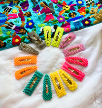 Load image into Gallery viewer, Bright color pearl inspired bubble hair clips 2 pcs
