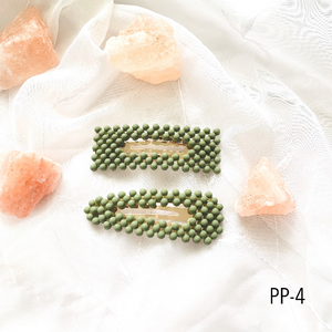 Beautiful Pearl Inspired Hair Clips Snap Barrettes 2 Pcs