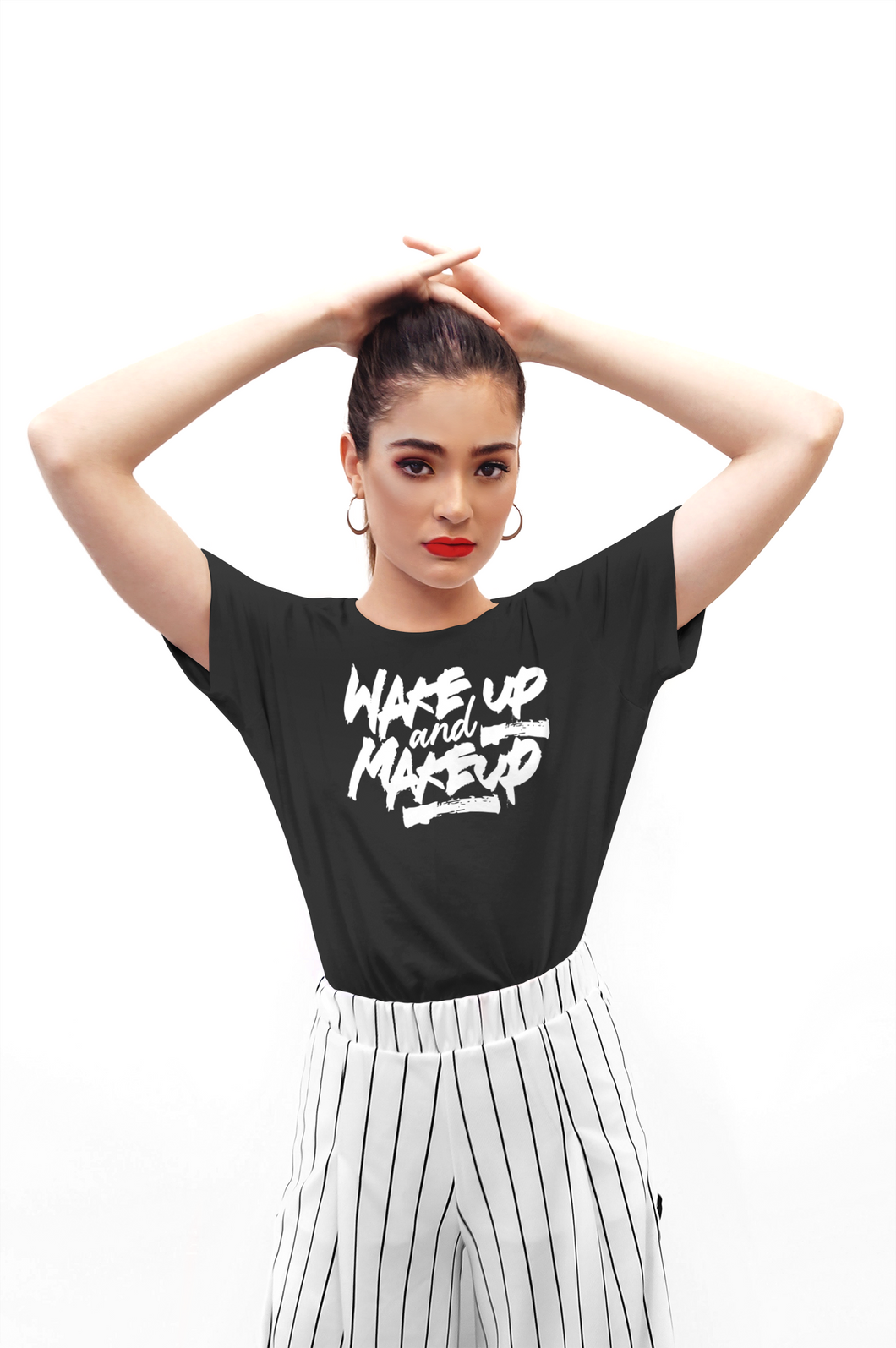 Wake Up and Make Up T-shirt Black