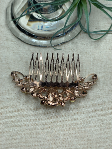 Rose gold hair comb Wedding hair comb